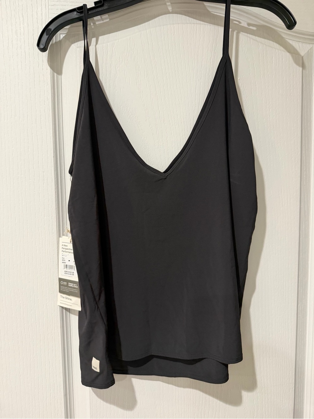 Vuori Black V-Neck Spaghetti-Strap Cami